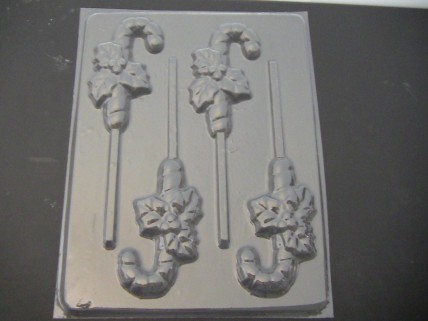 217 Candy Cane Chocolate or Hard Candy Lollipop Mold